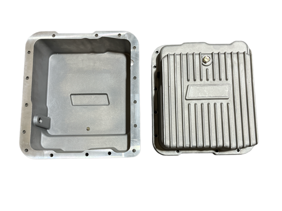 OIL PAN - TH700R4, 4L60E, 1982-ON, GM, DEEP ALUMINUM, W/DRAIN PLUG