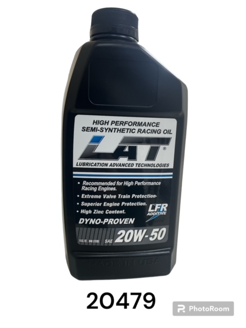 ENGINE OIL - 20W50 Semi-Synthetic;  1 U.S QT; LAT; Ind#20479-1Q / LAT204791